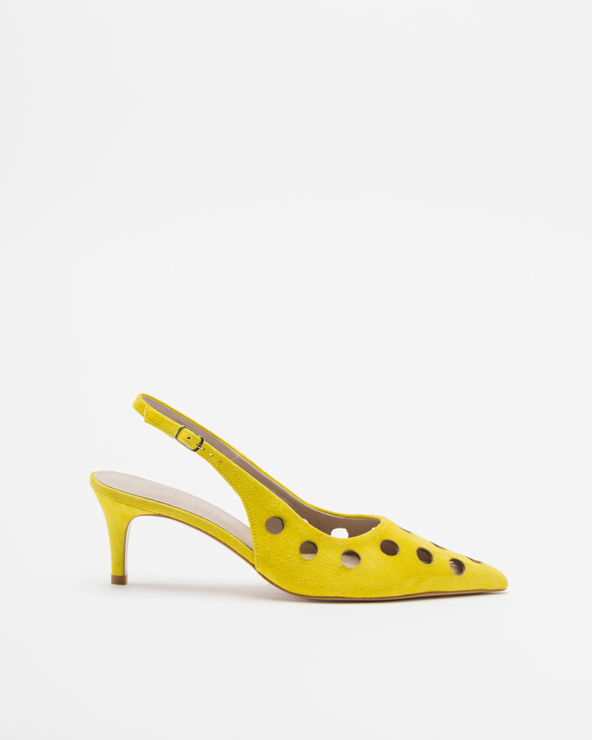 Sapato aberto atrás PROF A37 Amarelo