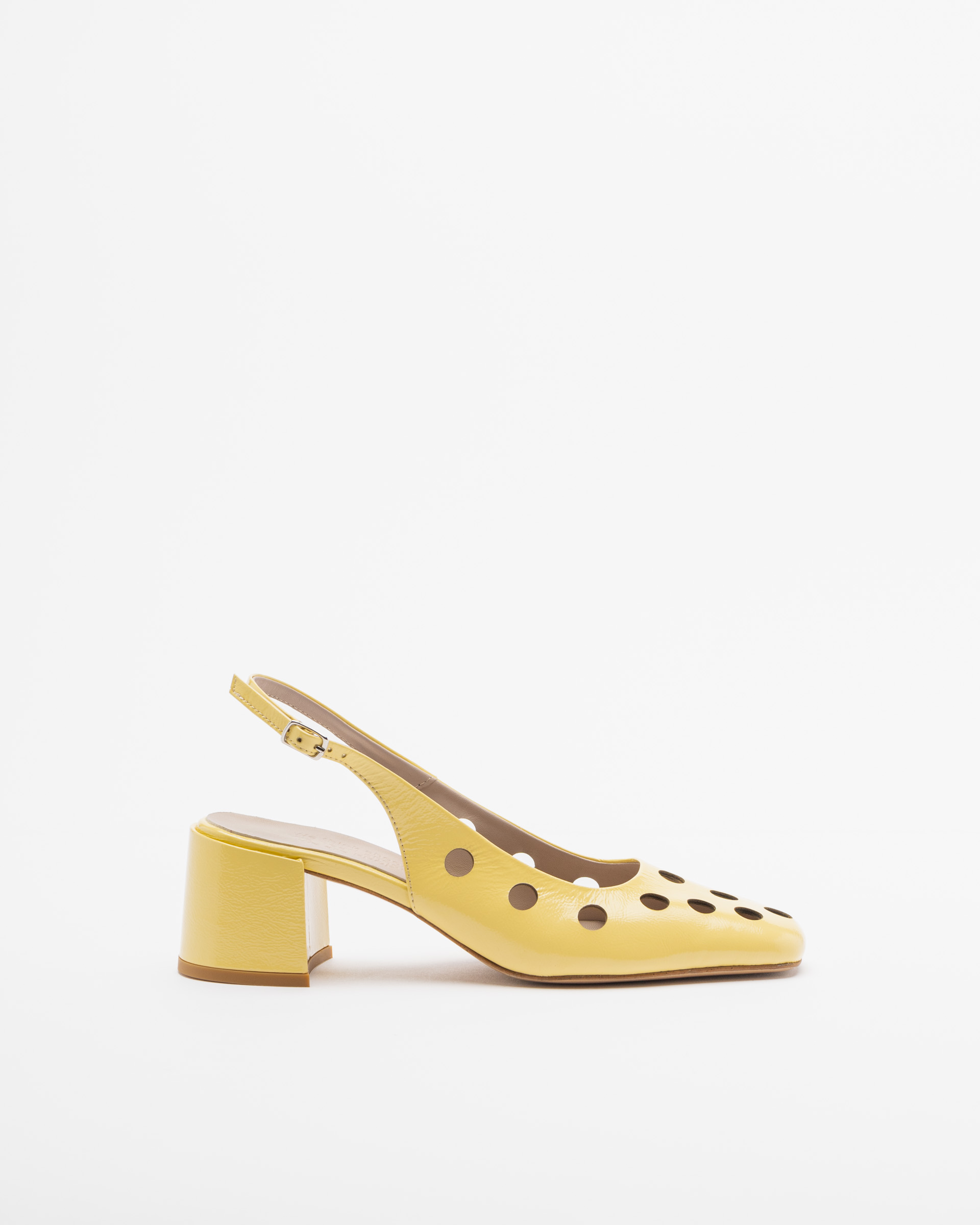 Sapato aberto atrás PROF A38 Amarelo