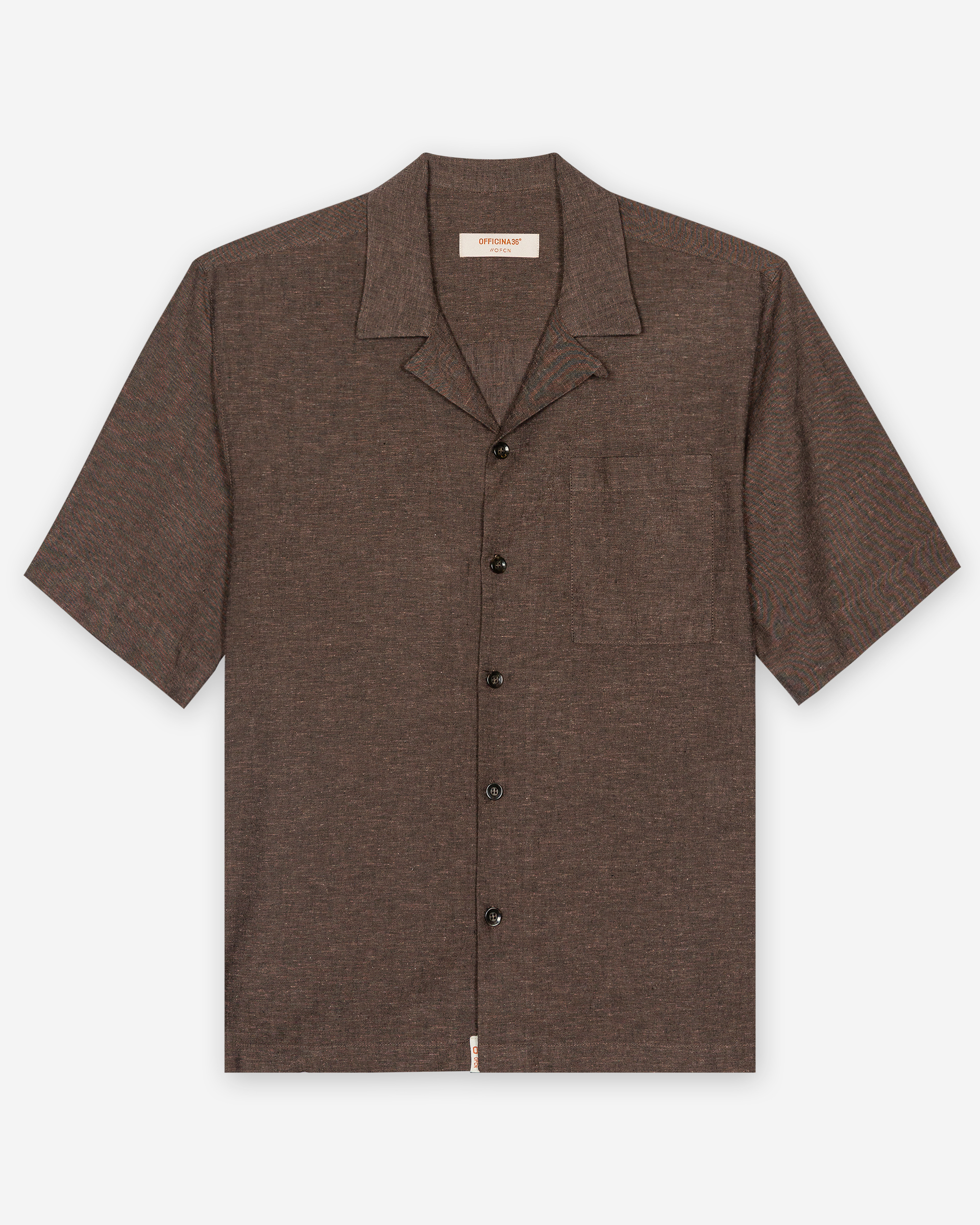 Camisa manga curta Officina 36 3358 Castanho