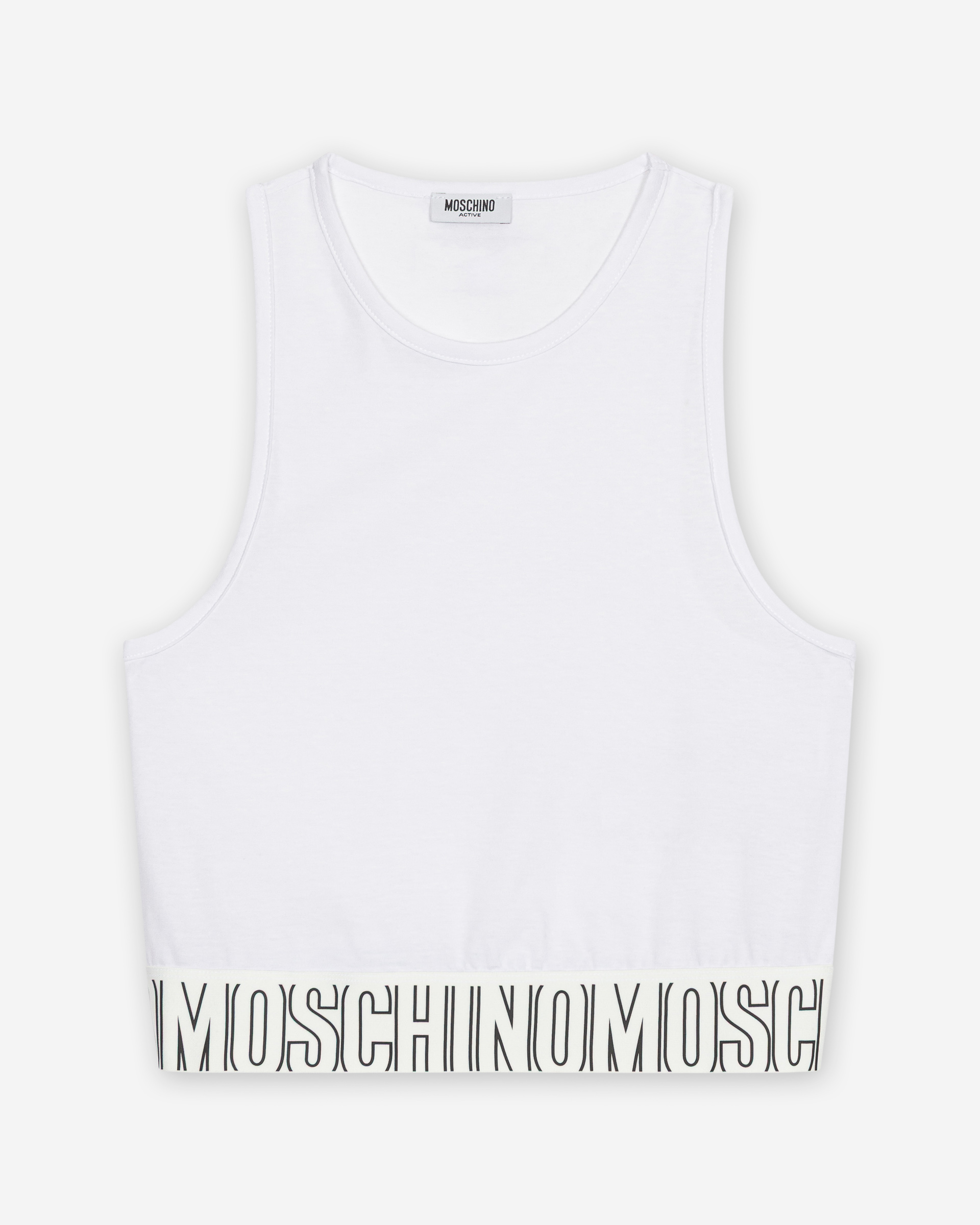 Top Cropped Moschino Active 261V68903 Branco