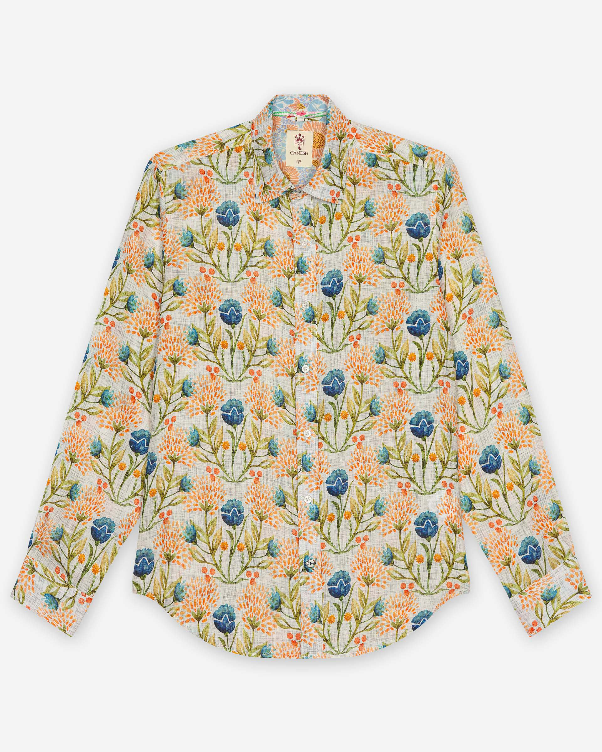 Camisa de linho Ganesh 75700SE Multicor