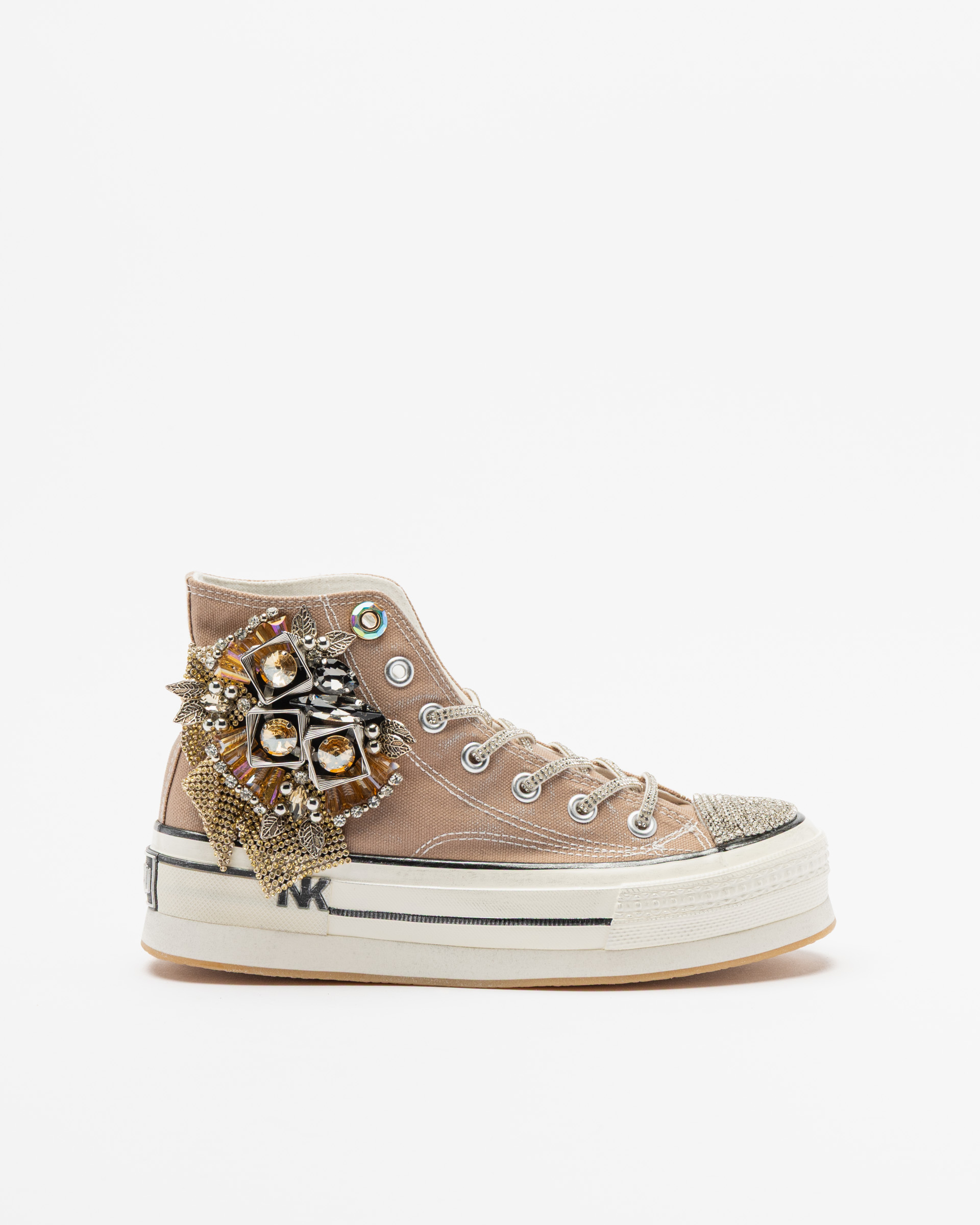 Sapatilhas cano alto Nan-Ku Couture ESA-30 Taupe