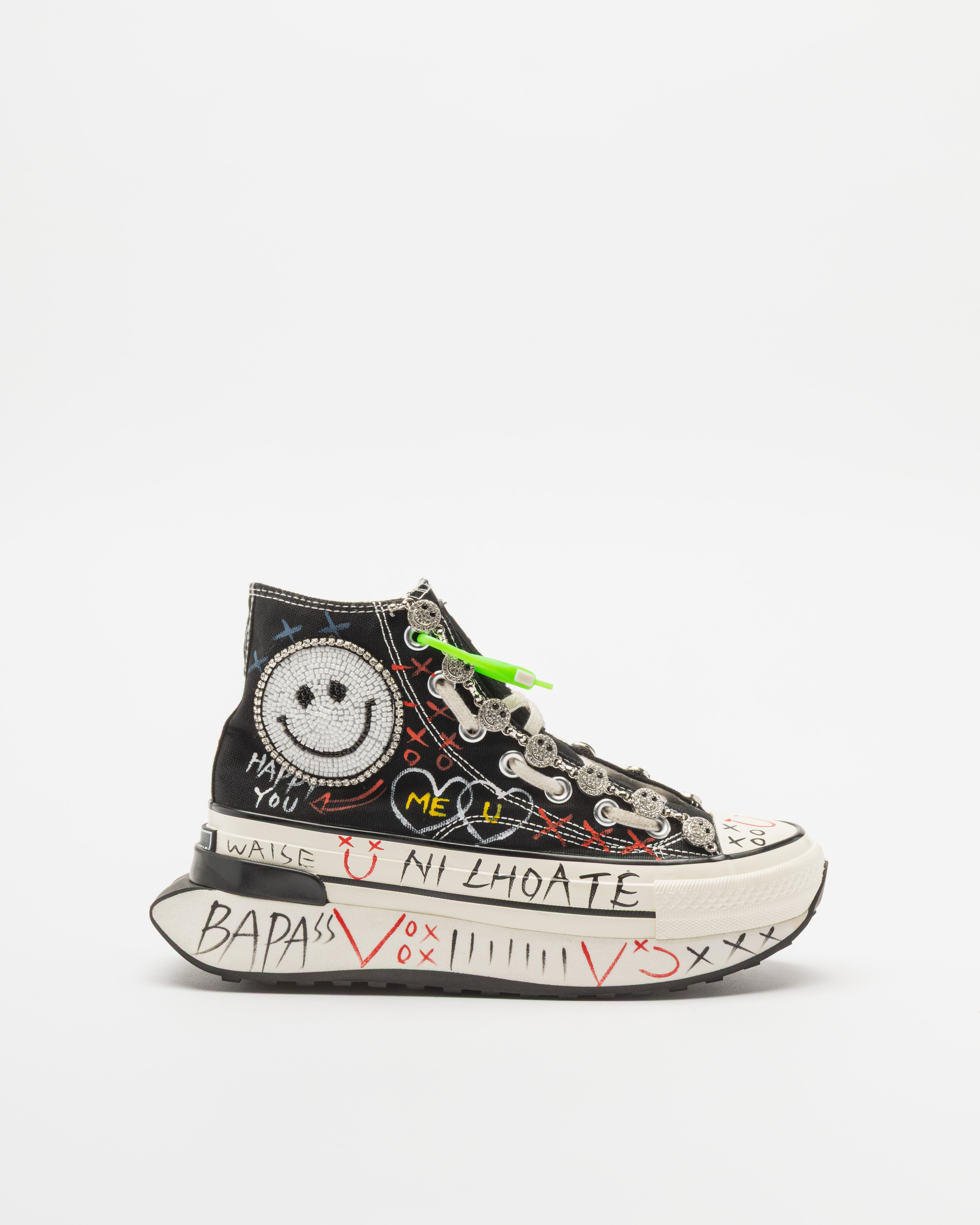 Sapatilhas de plataforma Nan-Ku Couture NB-04 Preto