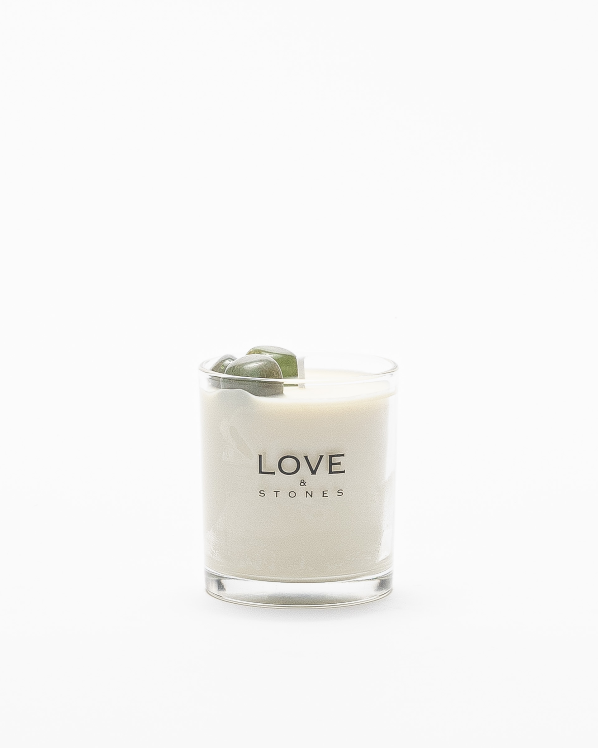 Vela Love & Stones MANIFEST Glass Candle Transparente
