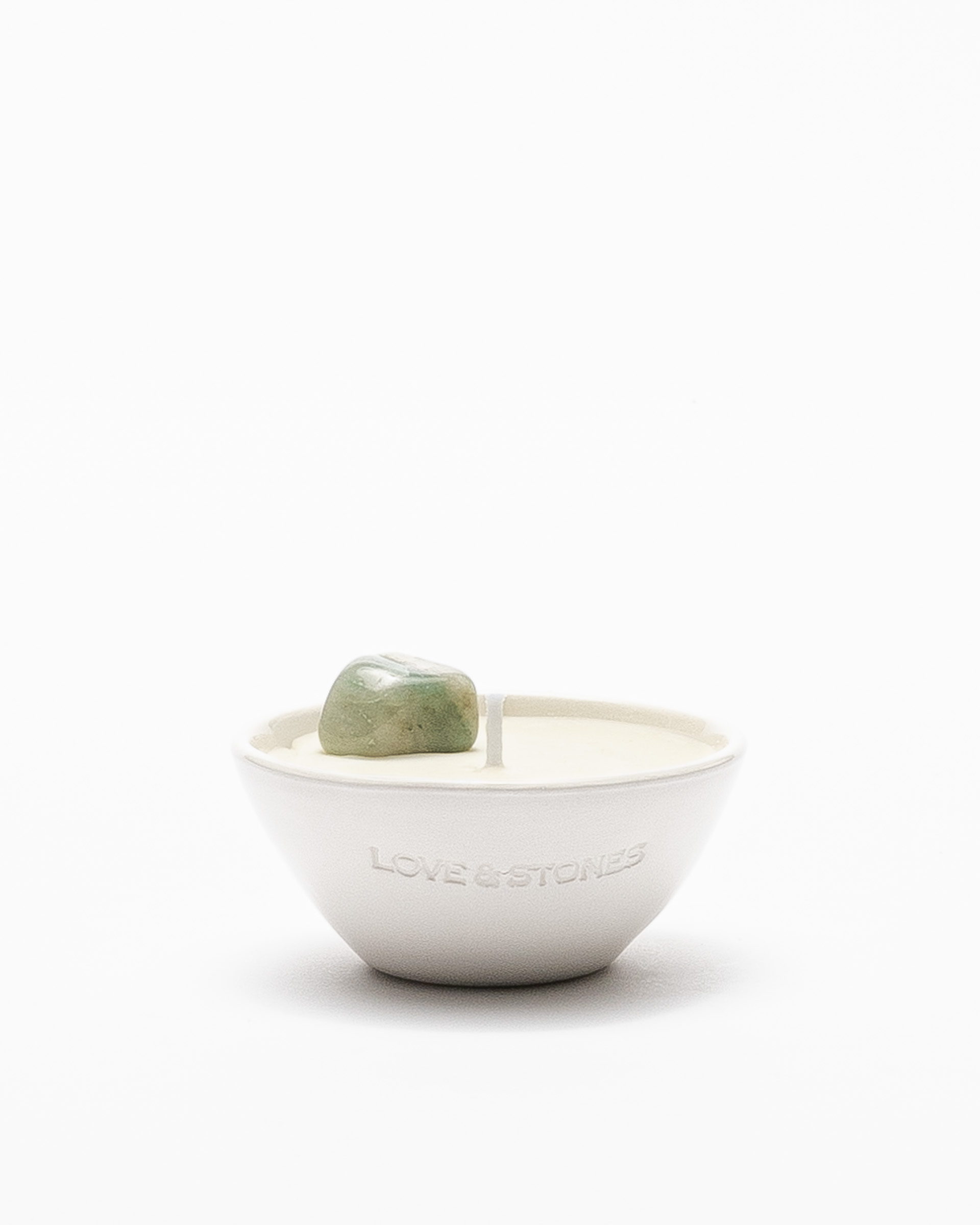 Vela Love & Stones MANIFEST Mini Crystal Candle Branco