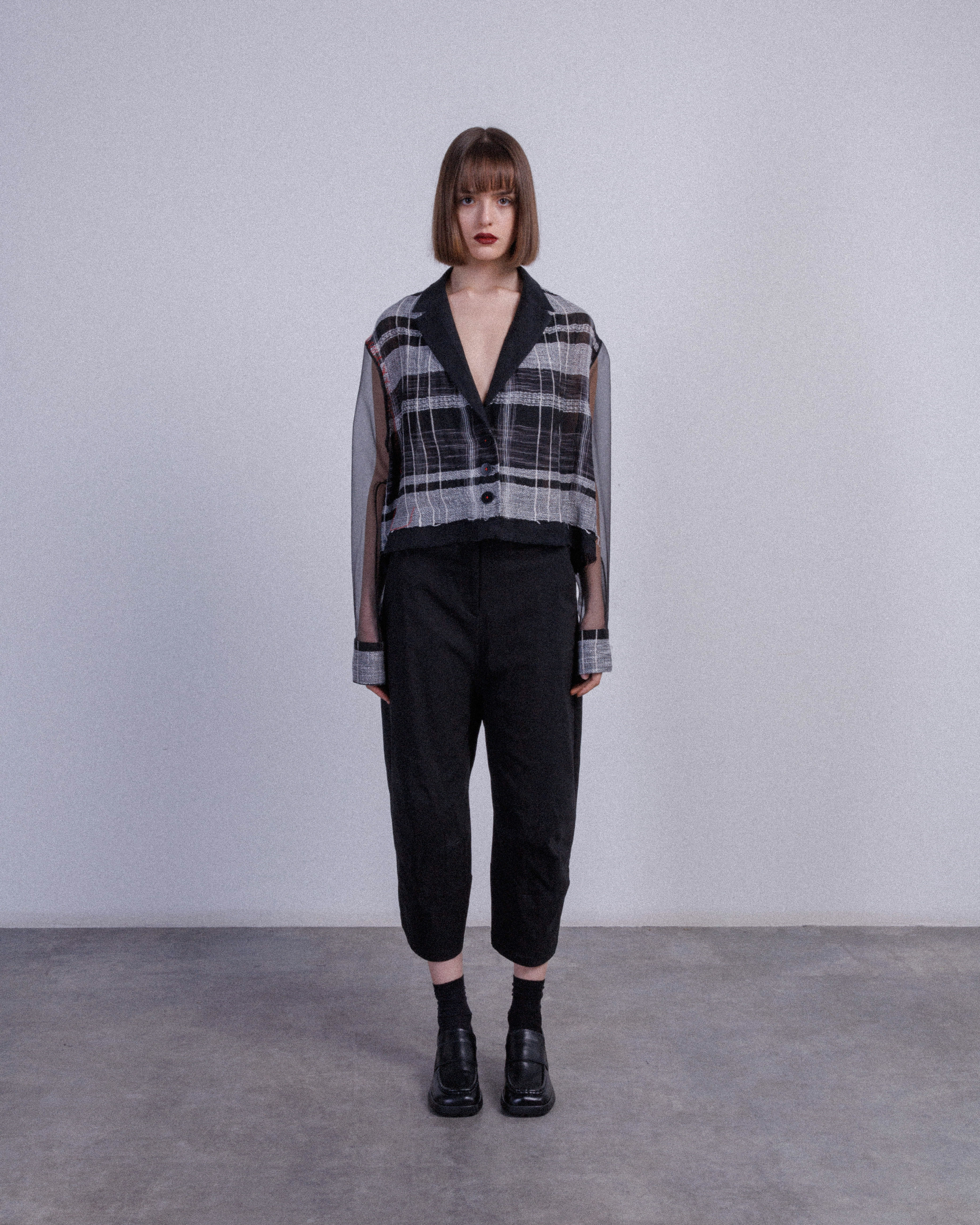 Casaco cropped NU London Y24 15002 Preto