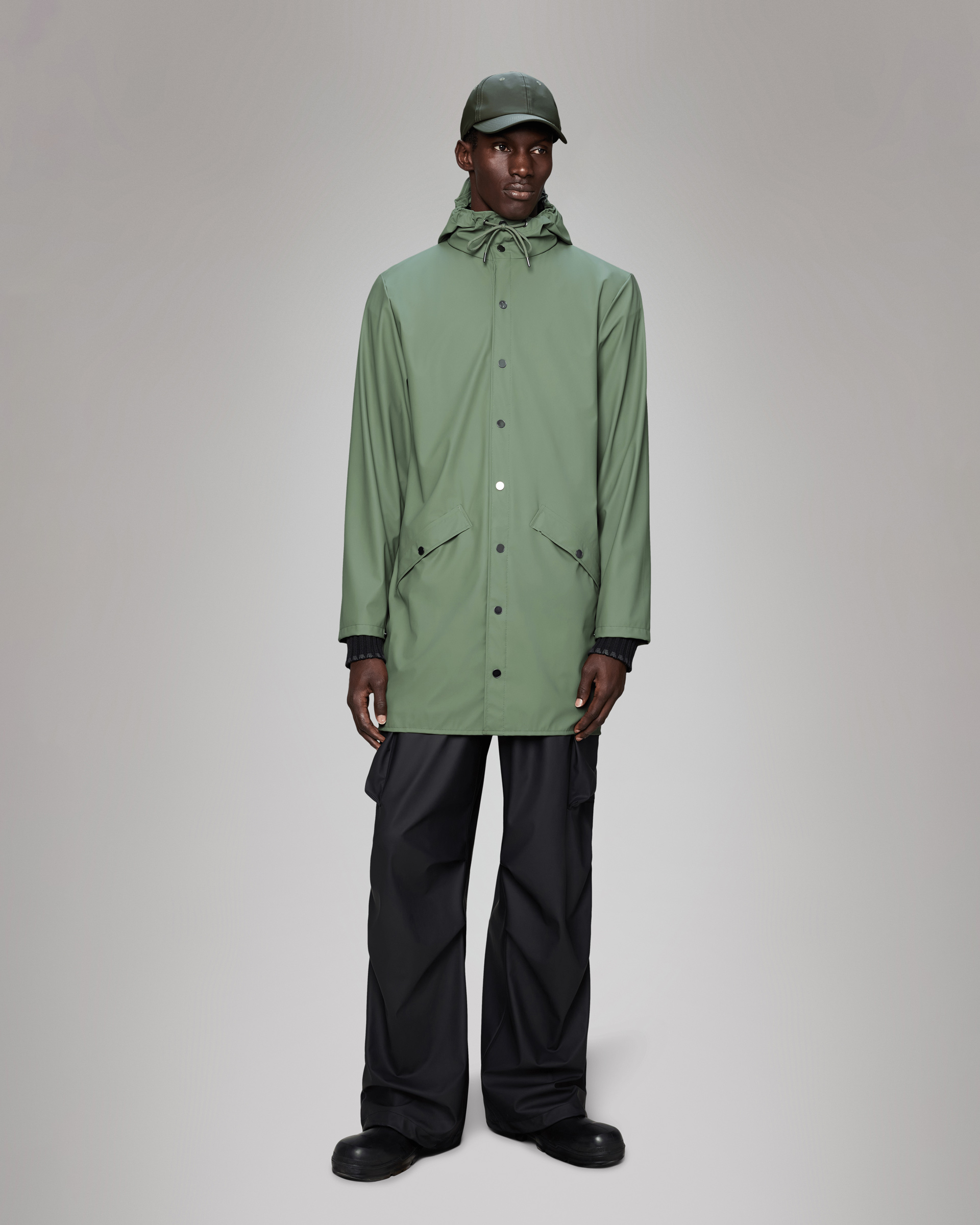 Parka Rains Long Jacket W3 Verde