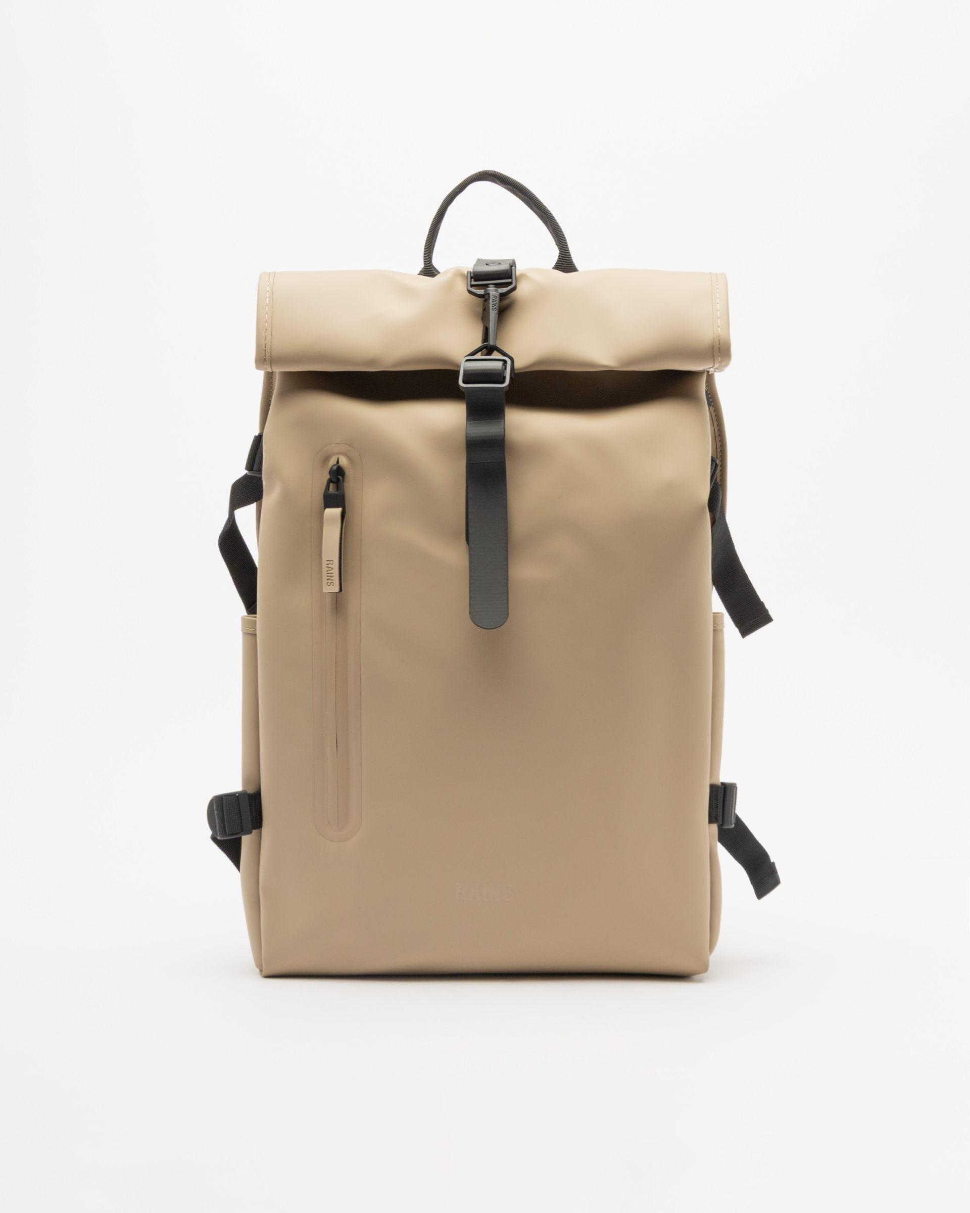 Mochila Rains Rolltop Rucksack Bege