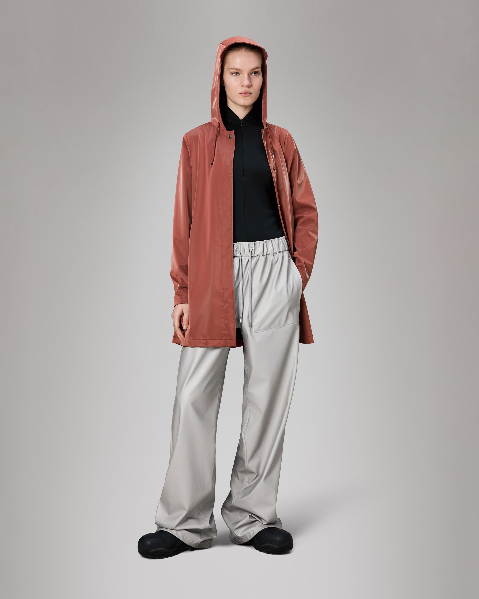 Parka Rains A-line W Jacket Coral