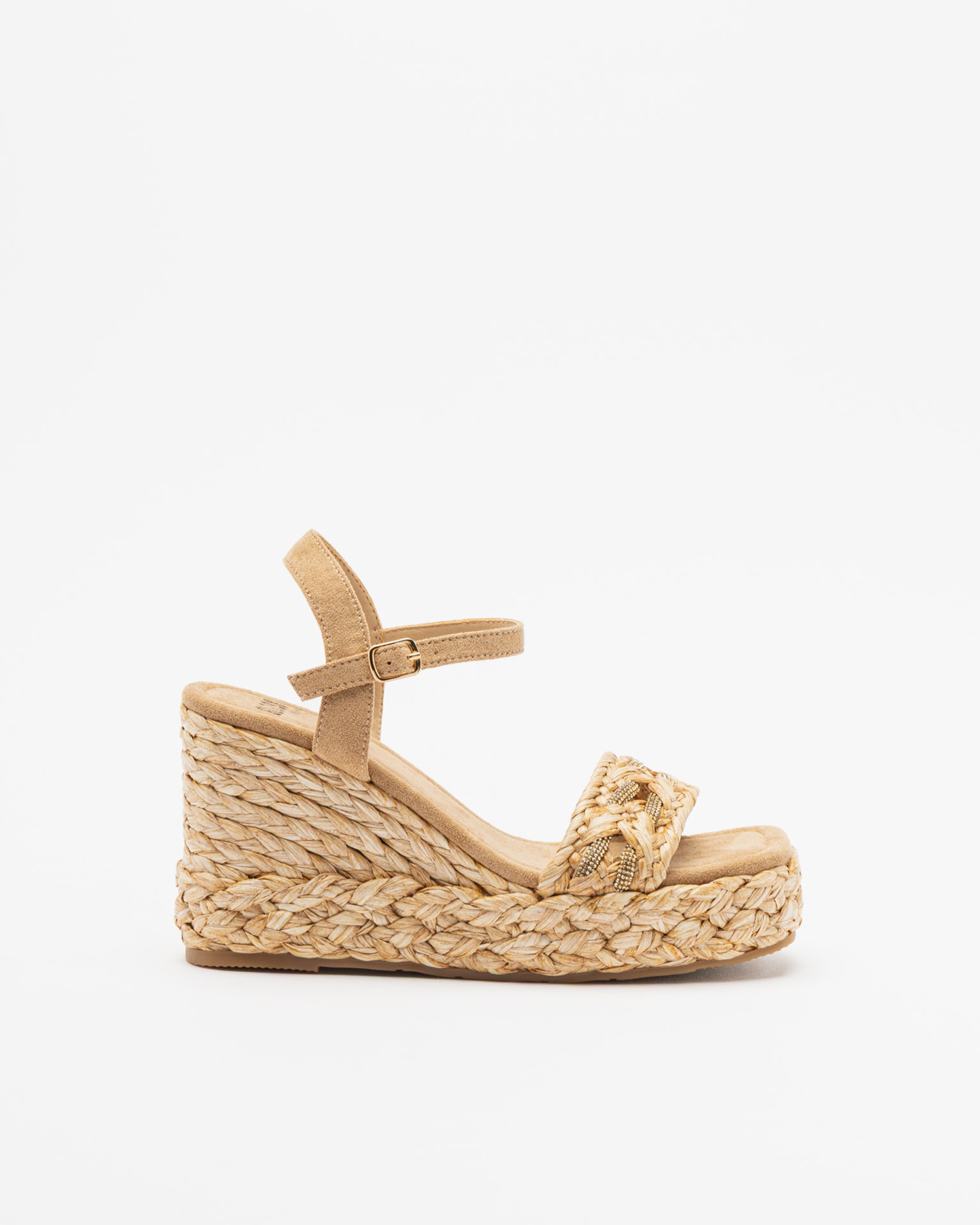 Sandálias de cunha Gloss 028-J11 Camel