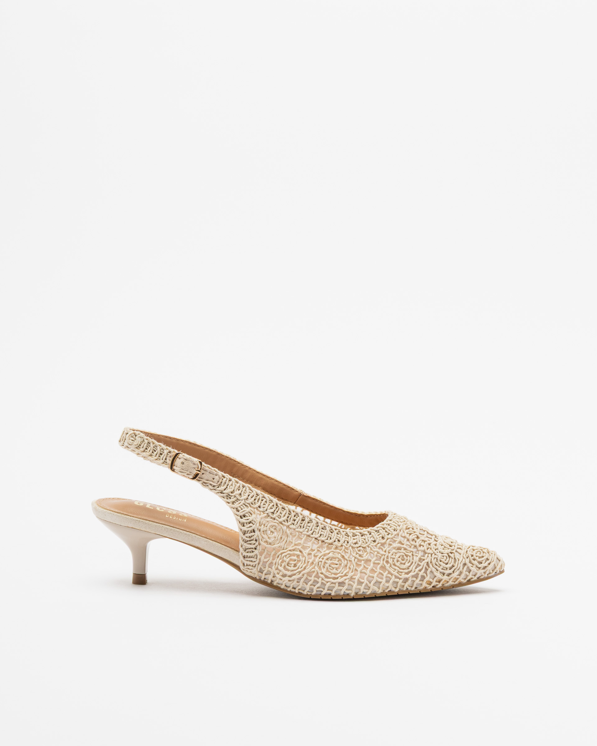 Sapato aberto atrás Gloss MGL13-S33 Bege