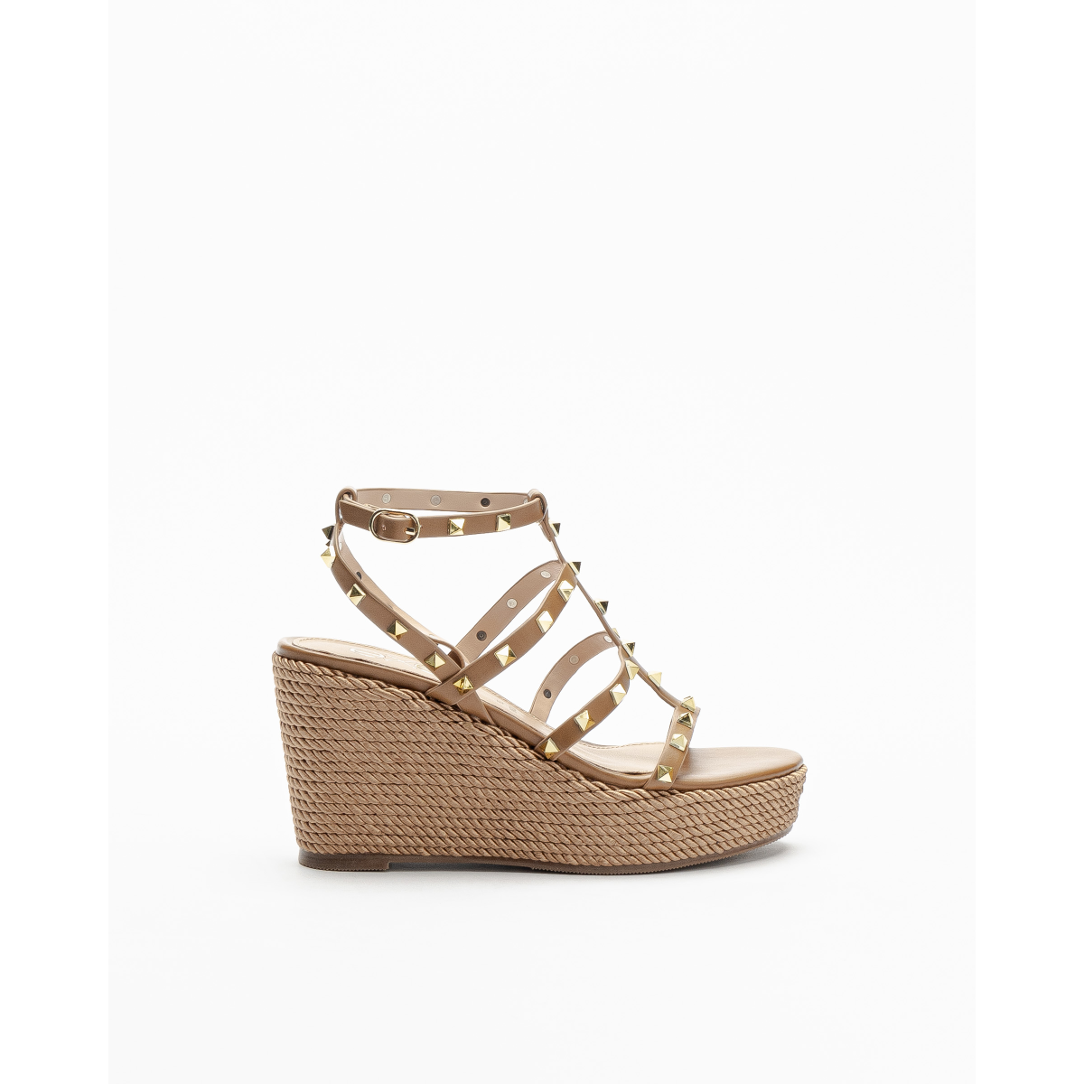Sandalo Donna Con Zeppa e Velcro Valleverde