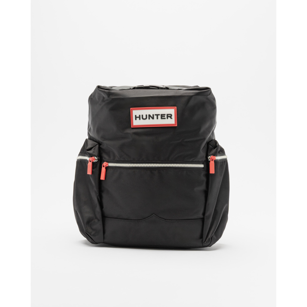 Hunter Top Clip Water Resistant Backpack - Black with Red Accents Introducing the Nylon Topclip Backpack from @hunterbootsuk  main image 3