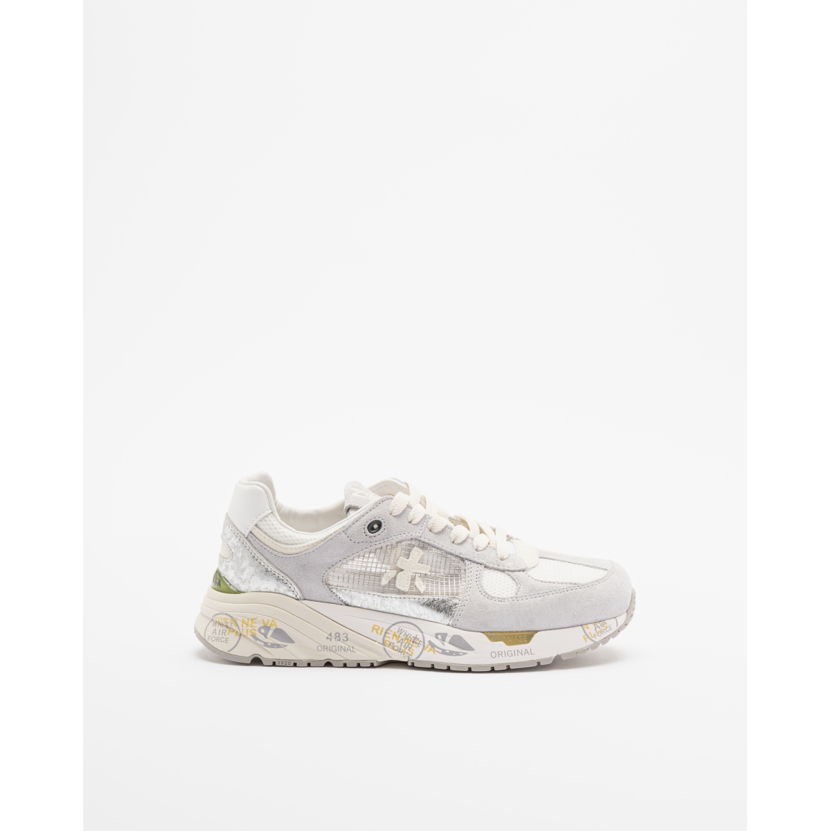 スニーカー PREMIATA Women Sneakers MASED VAR 7400 GREY Premiata Mased 7400 sneaker in gray and white suede and