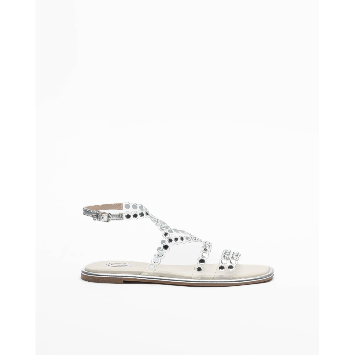 Liu Jo Irene 07 Silver Flat sandals 307SA418131 PROF Online Store
